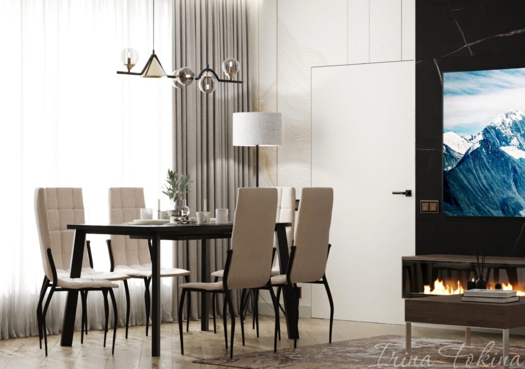 МО СОЛНЕЧНОГОРСК. ПРОЕКТ КУХНИ — ГОСТИНОЙ